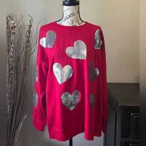 Sequin Hearts Top-NWT
